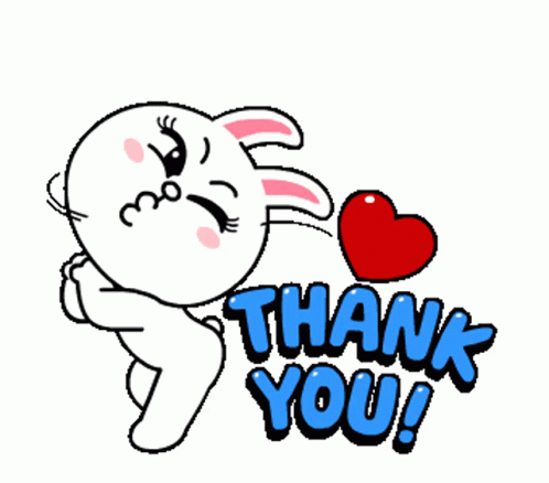 Brown Bear And Cony Rabbit,Cute,Thank You,Heart,Blow Kiss,Grateful,Thankful...