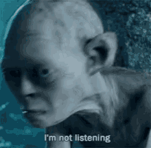 Gollum Lord Of The Rings GIF - Gollum Lord Of The Rings Im Not Listening GIFs