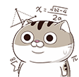 Ami Cat Equations Sticker - Ami Cat Equations Formulae Stickers