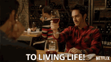 To Living Life Cheers GIF - To Living Life Cheers Drink GIFs