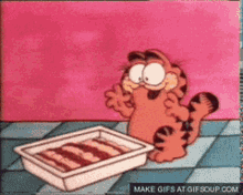 Garfield Lasagna GIF - Garfield Lasagna Pasta GIFs