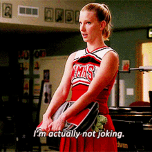 Glee Brittany Pierce GIF - Glee Brittany Pierce Not Joking GIFs