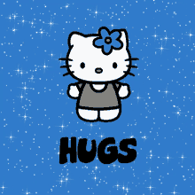 Hugs Hello Kitty GIF - Hugs Hello Kitty Blue GIFs