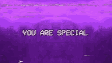 aesthetic purple you are special static glitch
