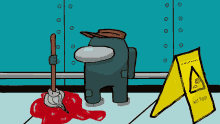 Janitor Amounus Blood Mop Mopping GIF - Janitor Amounus Blood Mop Mopping Amoungus GIFs