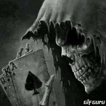 Once A Death Dealer Cards GIF - Once A Death Dealer Cards Skeleton GIFs