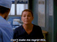 Greys Anatomy Meredith Grey GIF - Greys Anatomy Meredith Grey Dont Make Me Regret This GIFs