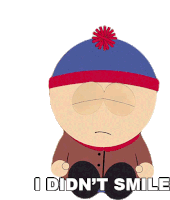 I Didnt Smile Stan Marsh Sticker - I Didnt Smile Stan Marsh South Park Stickers