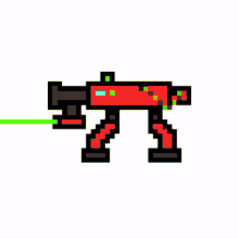 pixel turret laser gun shoot