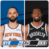 New York Knicks (29) Vs. Brooklyn Nets (25) First-second Period Break GIF - Nba Basketball Nba 2021 GIFs