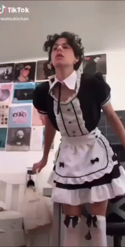 Cute maid cumshot shorts