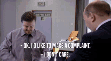 complaint i dont care the office david brent ricky gervais