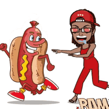 Running Hot Dog GIF - Running Hot Dog Vickie GIFs