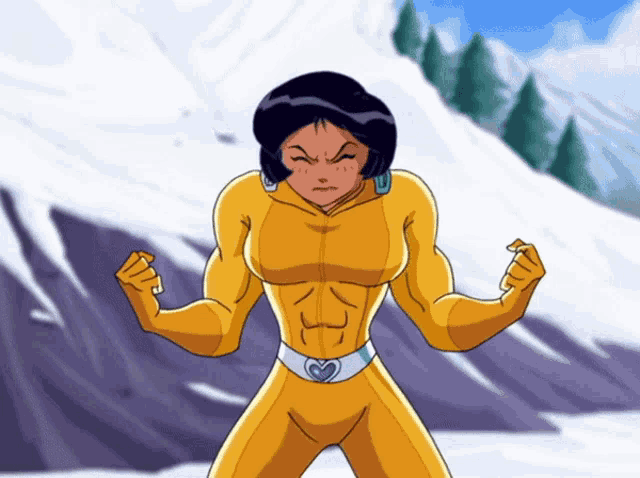 Totally Spies Muscle Growth GIF.