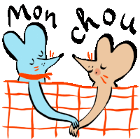 Mice Cuddling Eachother. Sticker - Souris D Amour Mon Chou Couple Stickers