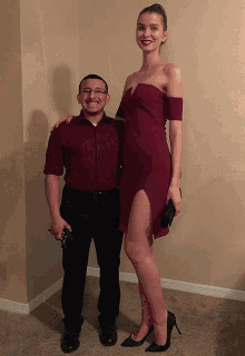 Tall women and short man