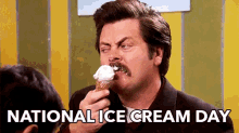 National Ice Cream Day GIF - National Ice Cream Day Ron Swanson Parks And Rec GIFs