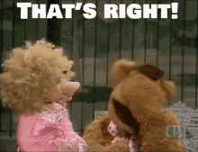 muppet show annie sue pig fozzie bear thats right gif correct