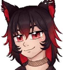 kazuya amano red wolf boy anime smirk smirk vtuber