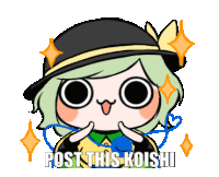 Post This Koishi Touhou Sticker - Post This Koishi Touhou Komeiji Koishi Stickers