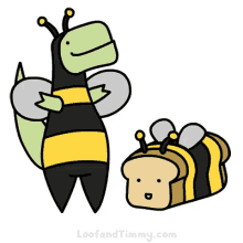 Loof And Timmy Bee Rex GIF - Loof And Timmy Bee Rex Bee Costume GIFs