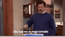 Meat Tornado Ron Swanson GIF - Meat Tornado Ron Swanson Parks And Rec GIFs