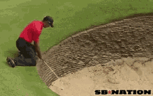 bunker sand pit golf bunker in golf sports