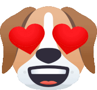 In Love Dog Sticker - In Love Dog Joypixels Stickers