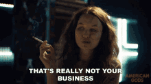 Thats Really Not Your Business Laura Moon GIF - Thats Really Not Your Business Laura Moon Emily Browning GIFs
