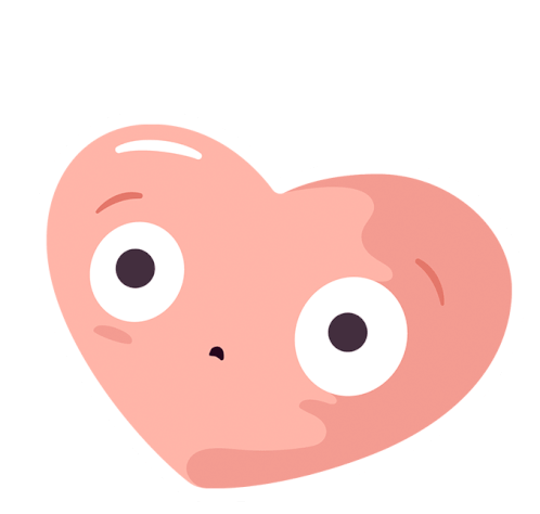 My Fancy Fox Scared Heart Sticker - My Fancy Fox Scared Heart Scream Heart Stickers