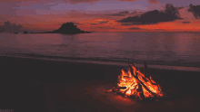 bonfire sunset