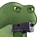 Frog Gun Sticker - Frog Gun Pointing Stickers