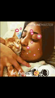 Cat Kiss GIF - Cat Kiss Be Happy GIFs