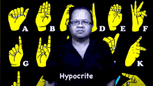 hypocrite lsf lsf usm67 sign language