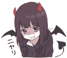 dark side anime menhera chan smirk smile