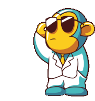 Sinyet In A Suit And Sunglasses Sticker - Sinyet And Siguk Monkey Gans Stickers
