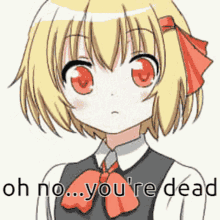 Oh No Youre Dead GIF - Oh No Youre Dead Rumia GIFs
