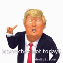 Trump Trump Acquitted GIF - Trump Trump Acquitted Impeached Not Today GIFs