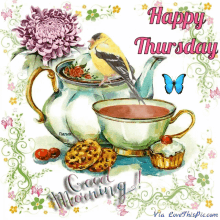 Happy Thursday Good Morning GIF - Happy Thursday Good Morning Coffee GIFs
