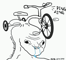 Brainlet Brainlet Bike GIF - Brainlet Brainlet Bike Ding Ding GIFs