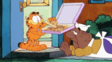 Garfield Pizza GIF - Garfield Pizza Eating Pizza GIFs