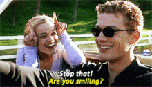 Stop That Are You Smiling GIF - Stop That Are You Smiling Smile GIFs