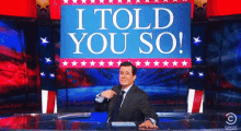 Colbert Report Stephen Colbert GIF - Colbert Report Stephen Colbert I Told You So GIFs