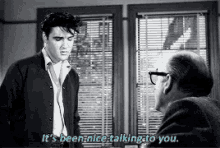 Elvis Presley Its Been Nice Talking To You GIF - Elvis Presley Its Been Nice Talking To You Handshake GIFs