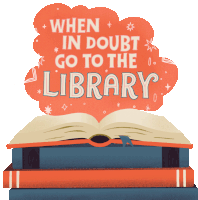 When In Doubt Go To The Library Library Sticker - When In Doubt Go To The Library Library World Literacy Day Stickers