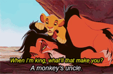 Scar Monkeys Uncle Simba Lion King What Does That Make You GIF - Scar Monkeys Uncle Simba Lion King What Does That Make You GIFs