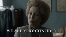 We Are Very Confident Margaret Thatcher GIF - We Are Very Confident Margaret Thatcher Gillian Anderson GIFs