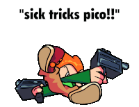 Sick Tricks Pico Pico Fnf Sticker - Sick Tricks Pico Pico Fnf Break Dance Stickers