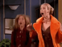 Excited GIF - Friends Rachel Phoebe GIFs