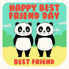 best friend day happy best friend day best friend hug pandas